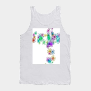 White dandelions lines Tank Top